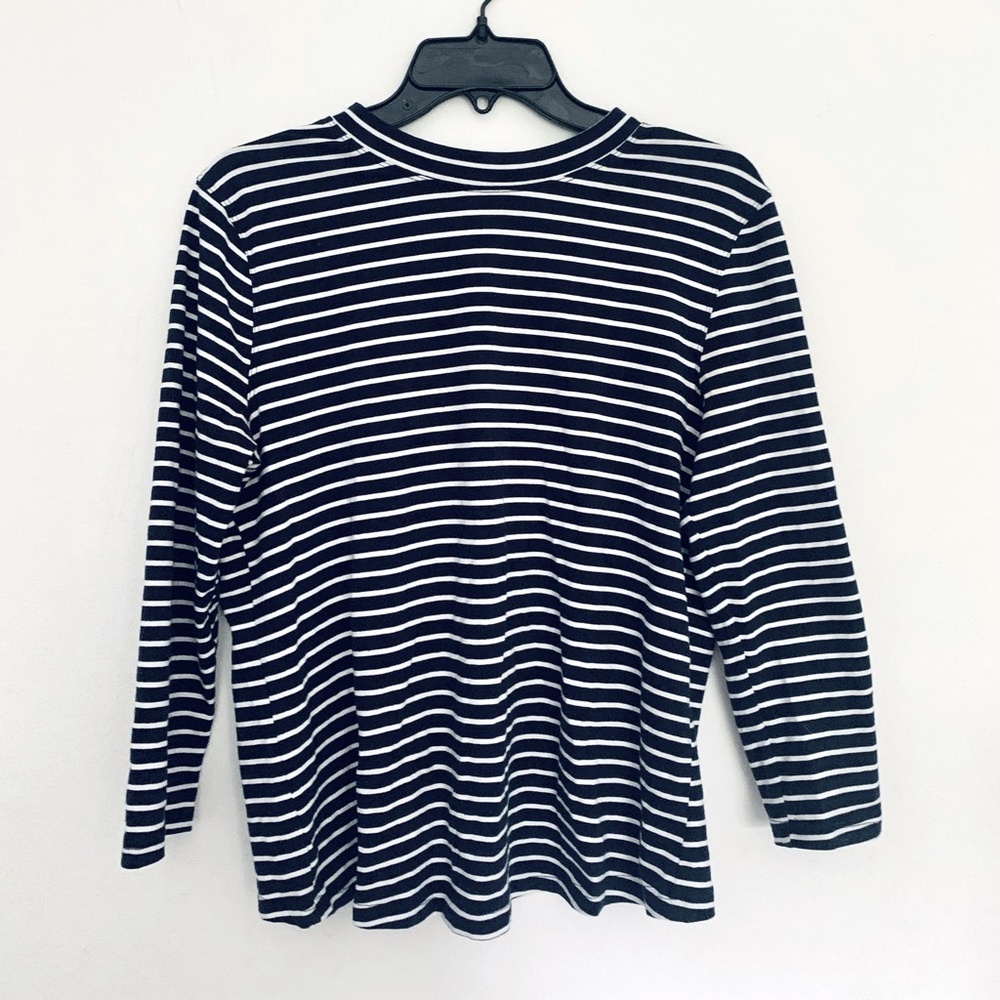 Clad & Cloth Crew Navy Striped Shirt